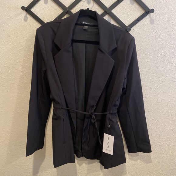 Athleta Endless Primatwill Blazer Black Size 12 NWT *read - Picture 1 of 12